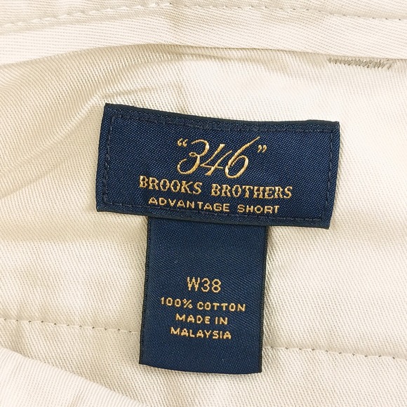 Brooks Brothers 346 Advantage Shorts Khaki Cotton Men's Size 38 - Picture 6 of 10